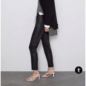 Zara Faux Black Leather Leggings